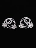 Kancing Zirkonia Kubik Bersalut Rhodium PANASH 925 Sterling Perak