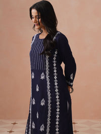 House of Chikankari Women Embroidered Thread Work Kurta