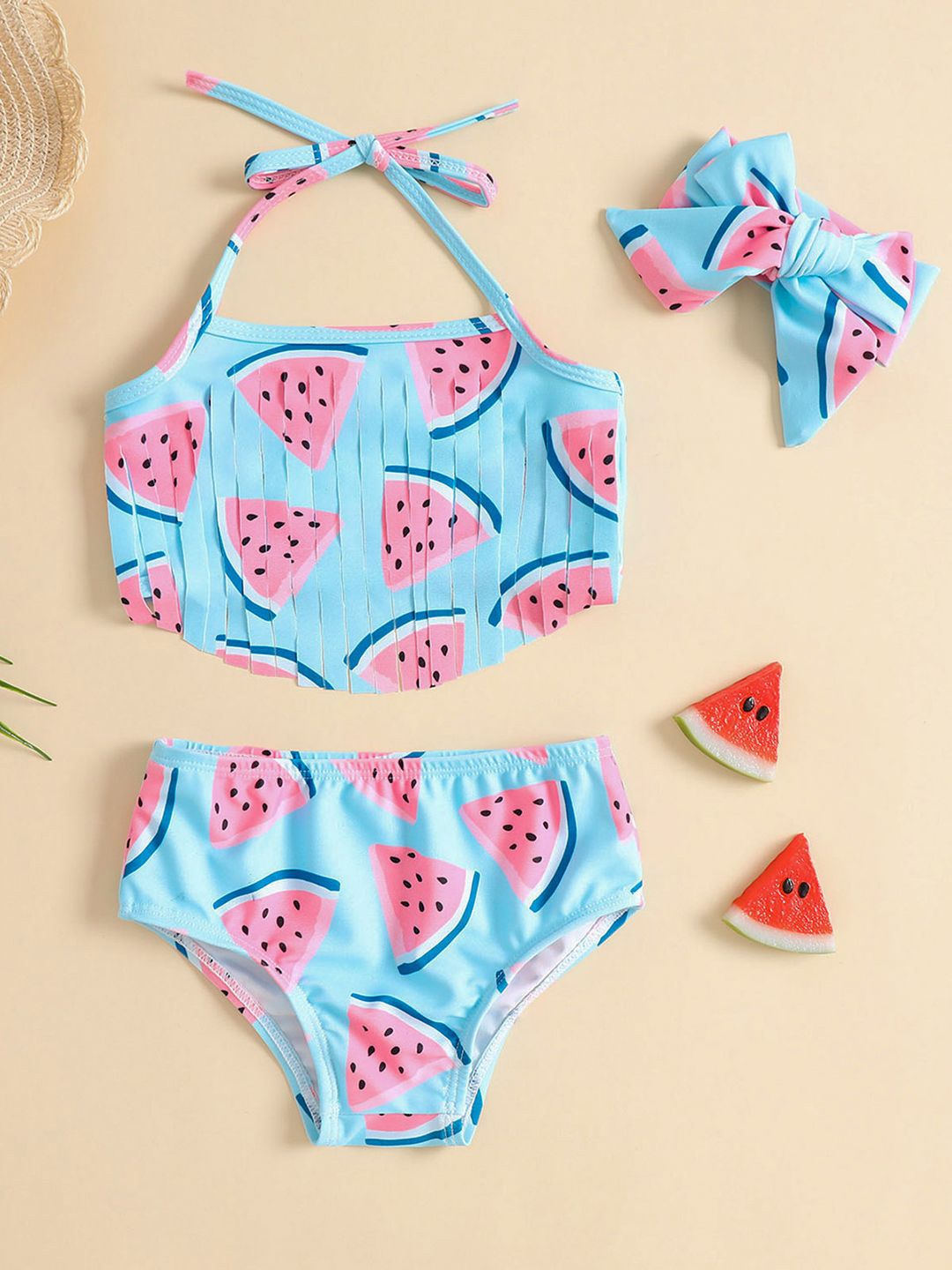YK Girls Printed Swimset