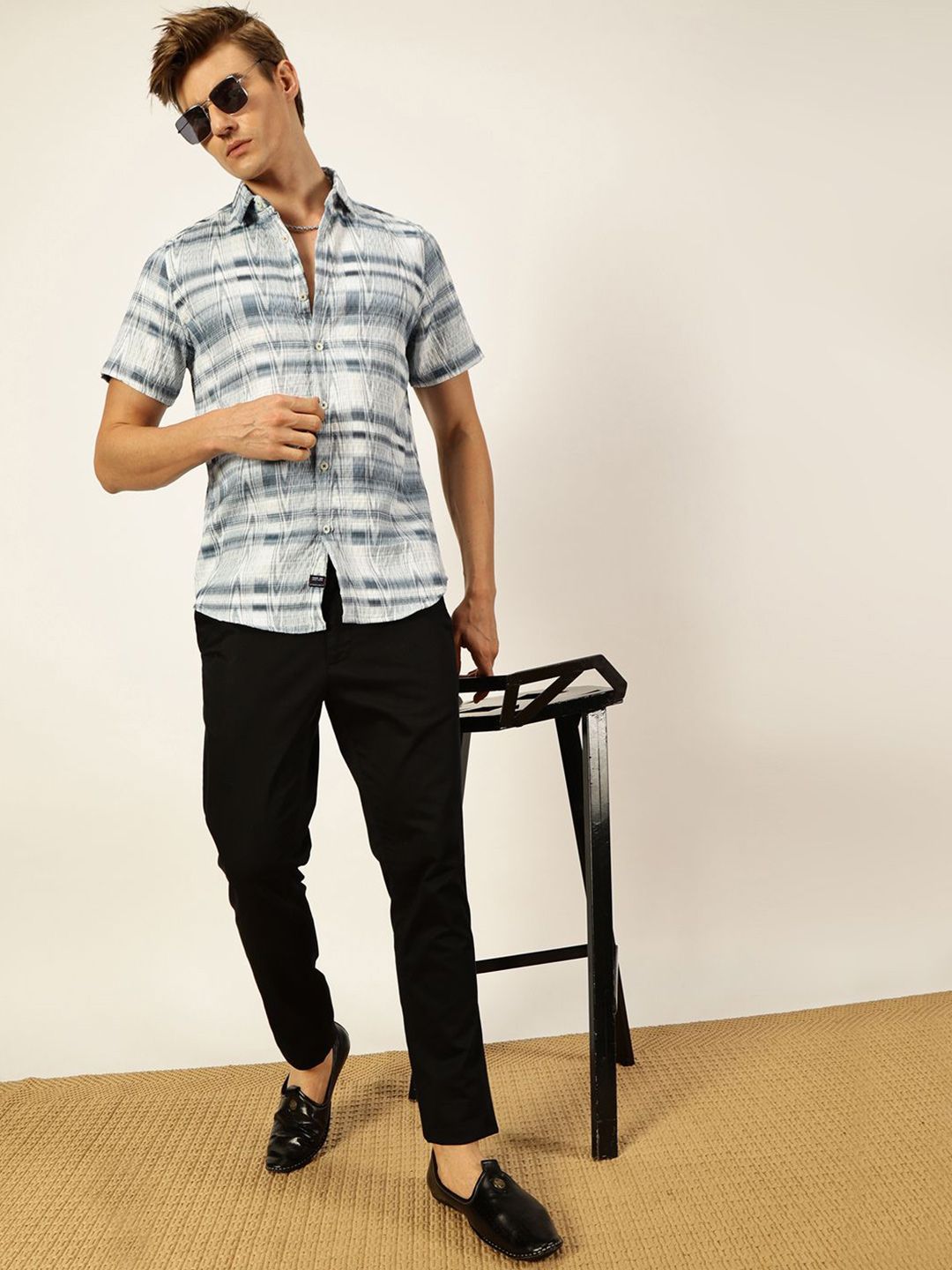 Thomas Scott Men Premium Slim Fit Opaque Printed Casual Shirt