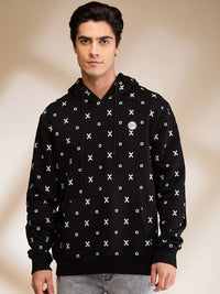 Being Human Geometric Printed Hooded Long Sleeves Pullover