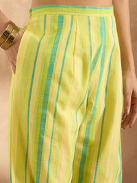 Indo Era Women Floral Embroidered Regular Thread Work Pure Cotton Kurta with Trousers