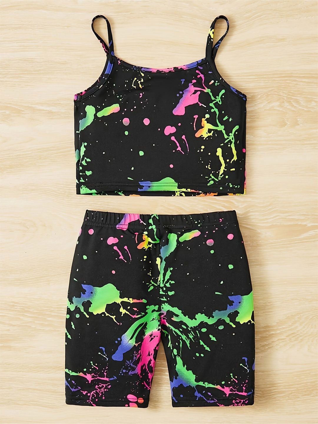 YK Girls Printed Top with Shorts