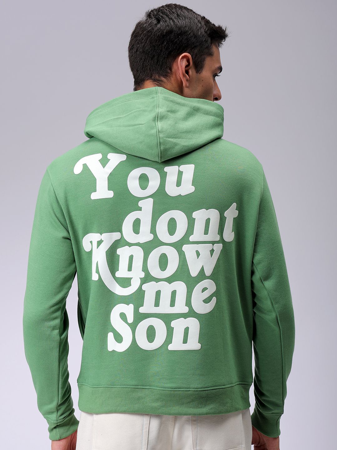 The Indian Garage Co Men Typography Printed Hooded Sweatshirt