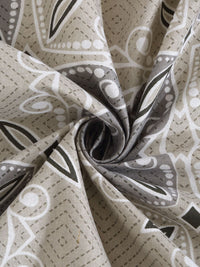 Myntra Elegant Homes Grey Ethnic Motifs 400 TC King Bedsheet with 2 Pillow Covers