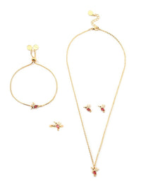 SALTY Kids Gold-Plated Stone-Studded Falcon Jewellery Set