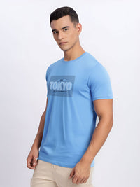 ADRO Typography Printed Round Neck Cotton T-shirt