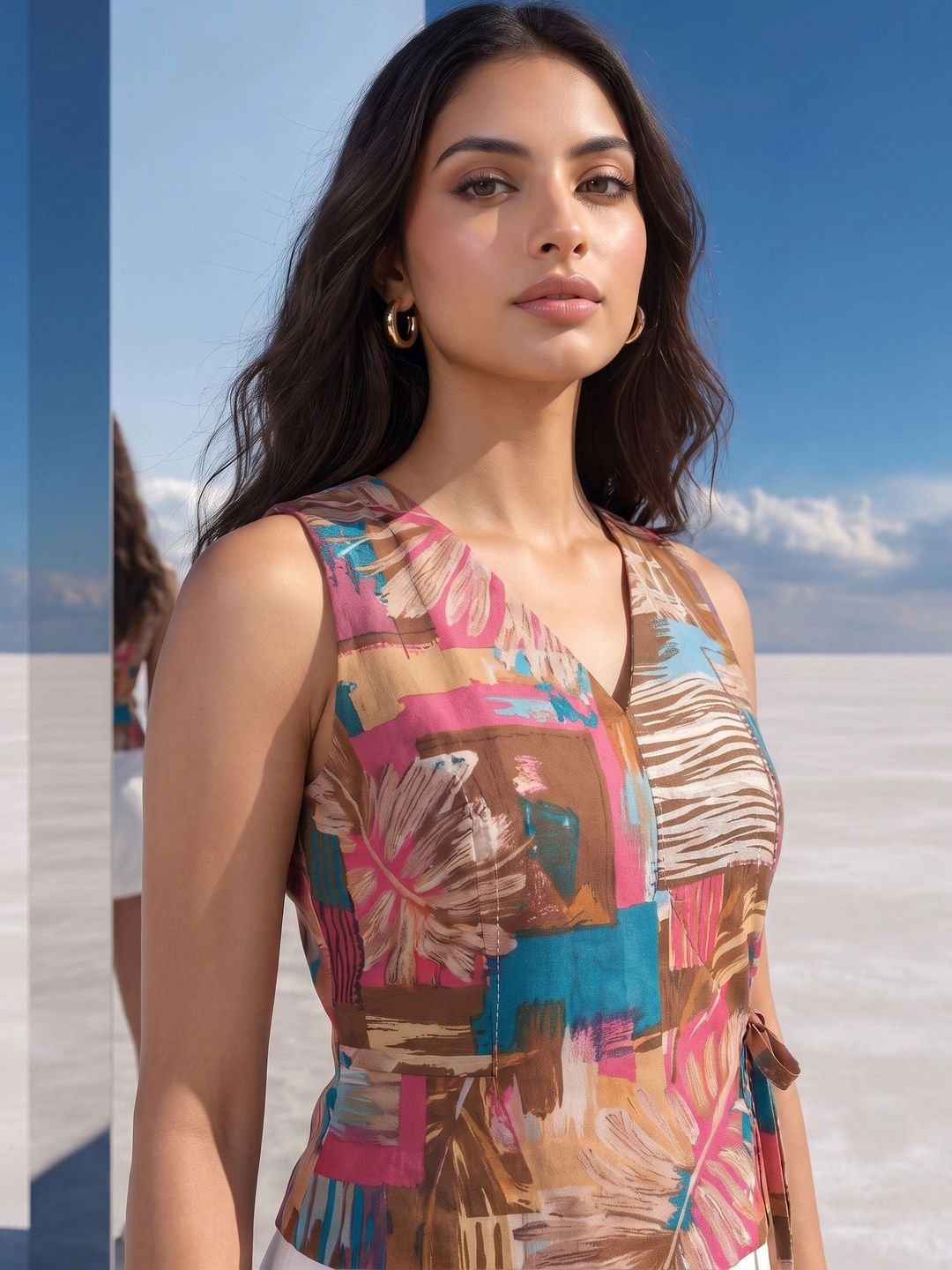 Mamicha Print Top
