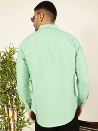 Thomas Scott Men Premium Button-Down Collar Solid Pure Cotton Slim Fit Casual Shirt