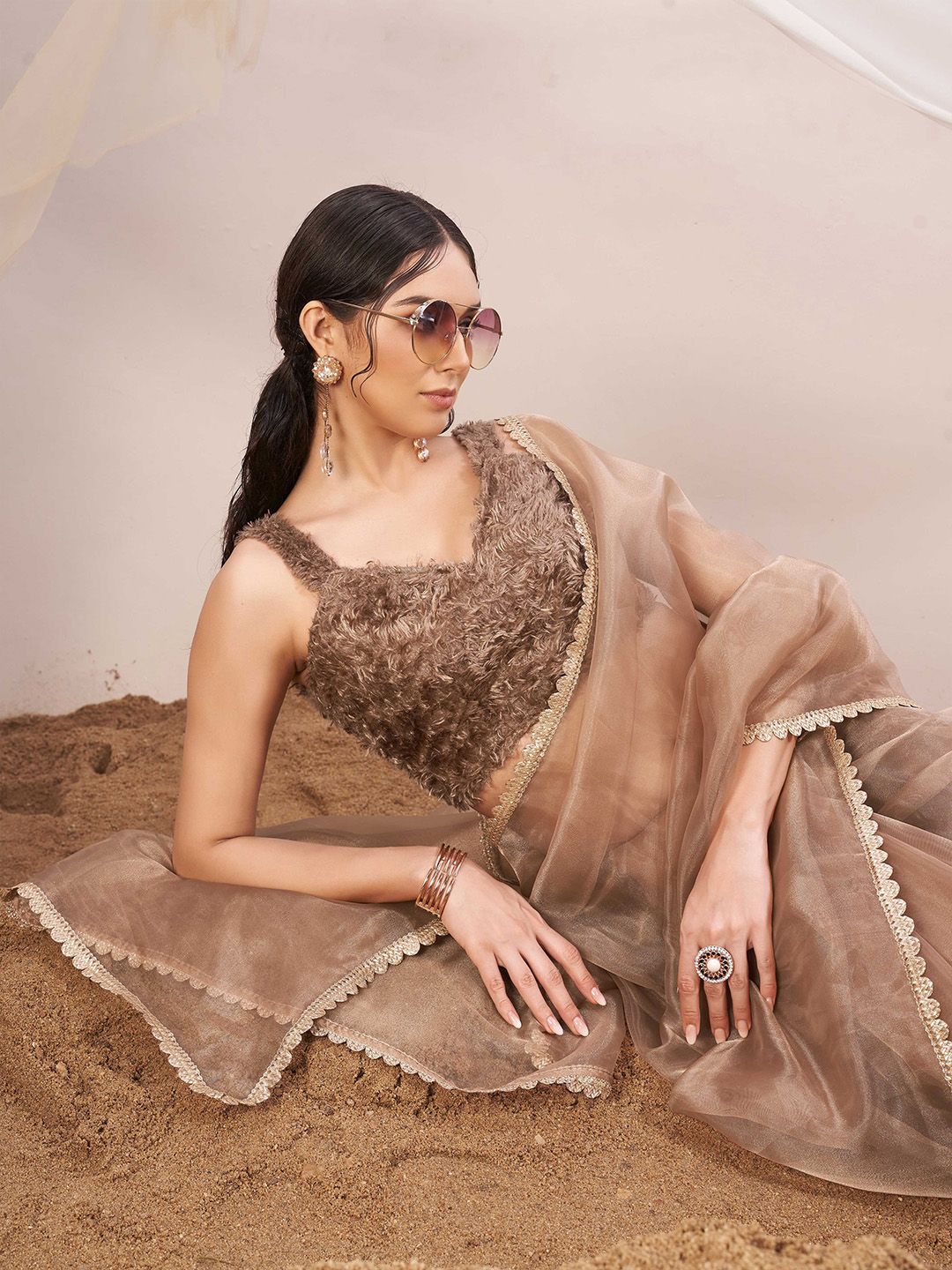 Tikhi Imli Organza Saree