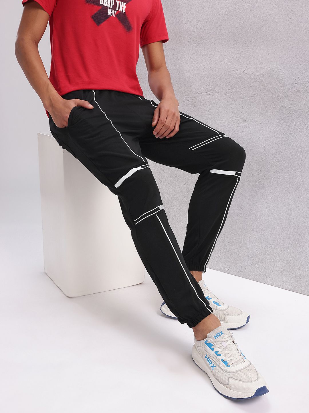 HRX by Hrithik Roshan Men Striped Lifestyle Joggers