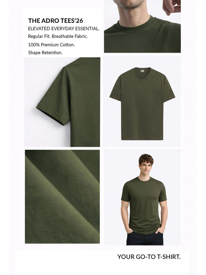 ADRO Men Typography Printed T-shirt