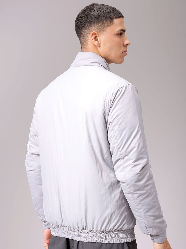 The Indian Garage Co Men High Neck Solid Revesible Bomber Jacket