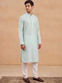 House of Chikankari Men Embroidered Chikankari Kurta