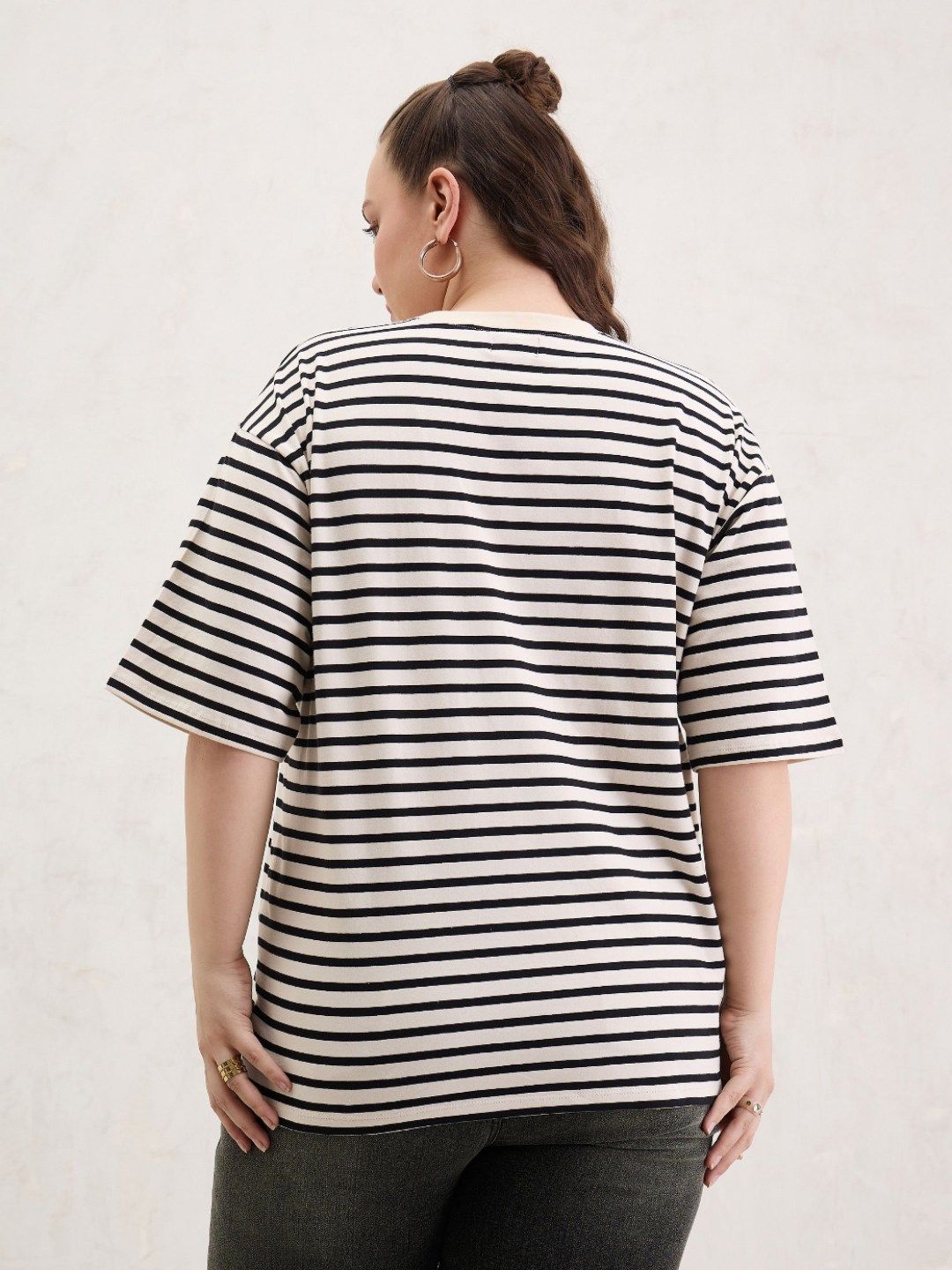 SASSAFRAS Curve Women Striped T-shirt