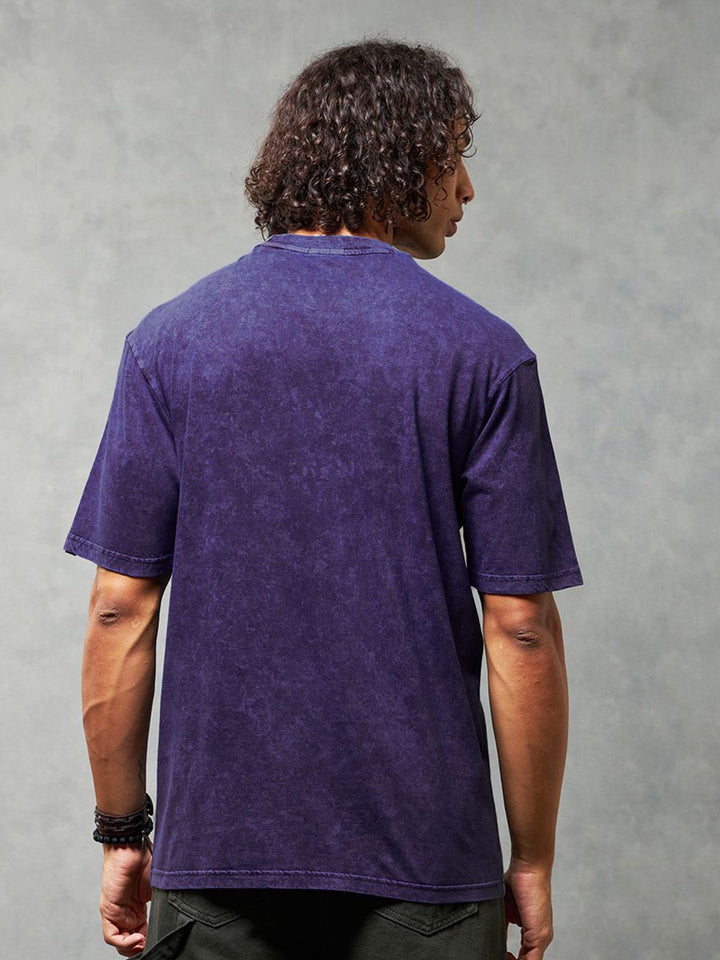 Bewakoof Men Graphic Printed Round Neck Pure Cotton Oversized T-Shirt