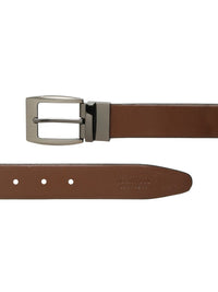 Teakwood Leathers Men Textured Leather Reversible Formal Belt