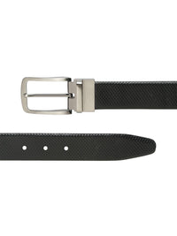 Teakwood Leathers Men Textured Leather Reversible Formal Belt