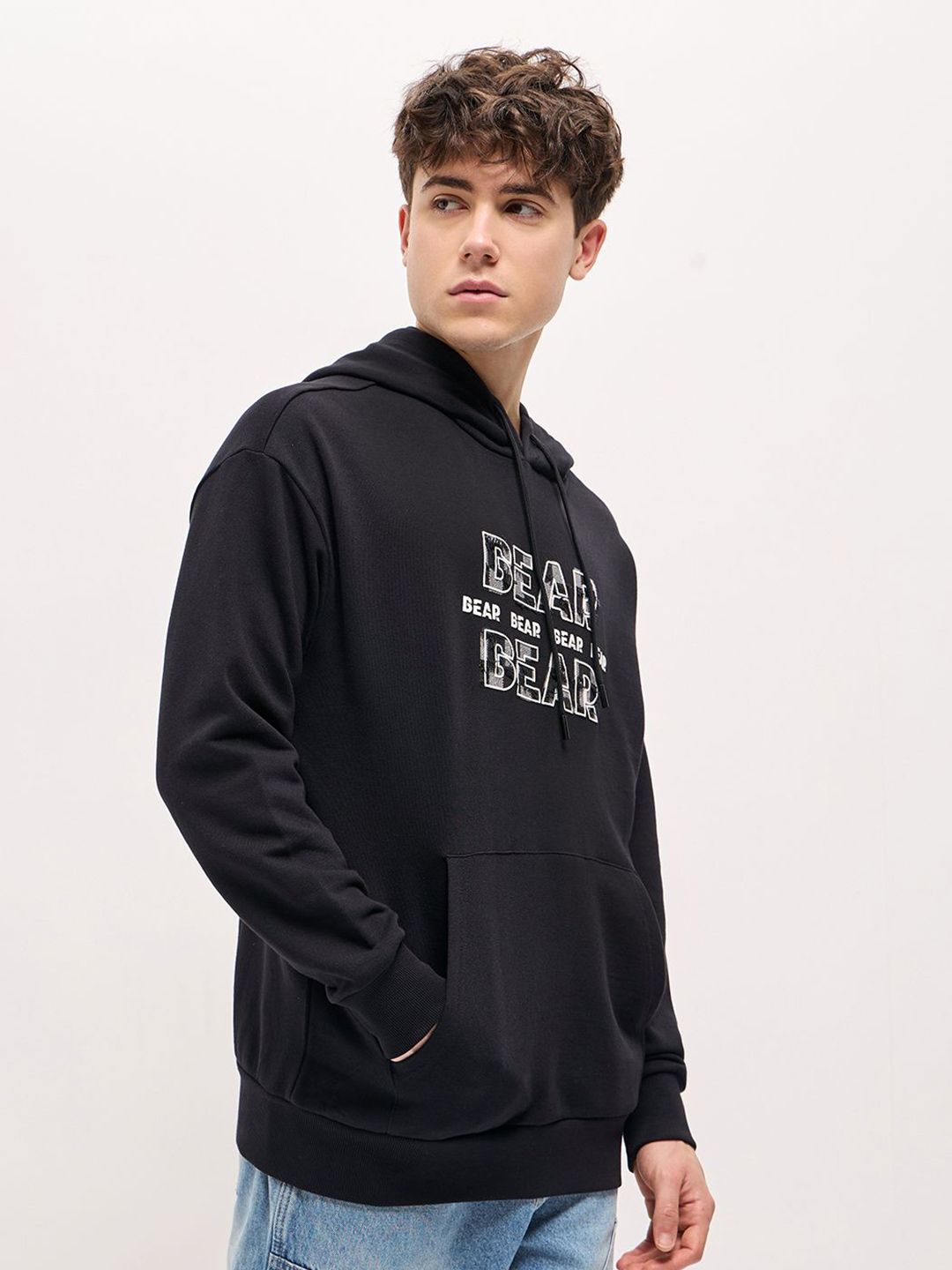 The Bear House Men Typography Printed Cotton Sweatshirt