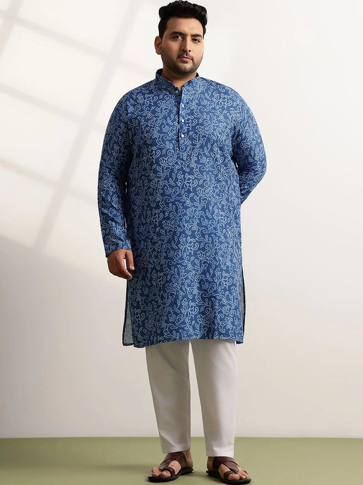 SOJANYA PLUS Men Ethnic Motifs Printed Regular Kurta with Pyjamas