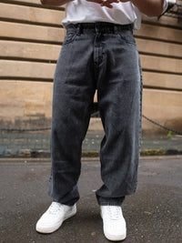 Powerlook Men Cotton Mid-Rise Baggy Comfort Fit Light Fade Jeans