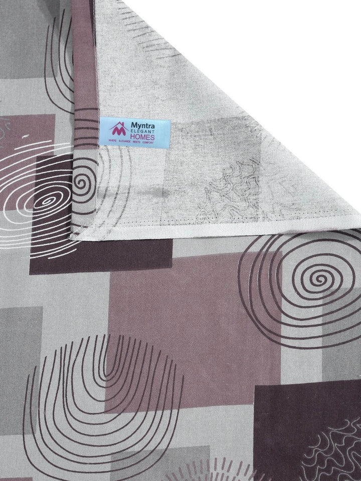 Myntra Elegant Homes Purple Geometric Cotton 400 TC King Bedsheet Set 2.50 m x 2.25 m