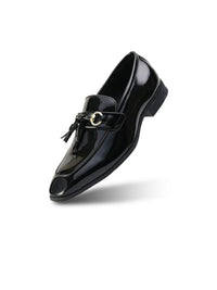 Kasut Slip On Bertumit Blok Hitam Lelaki MONKSTORY