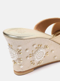 House of Pataudi Ethnic Wedge Heels