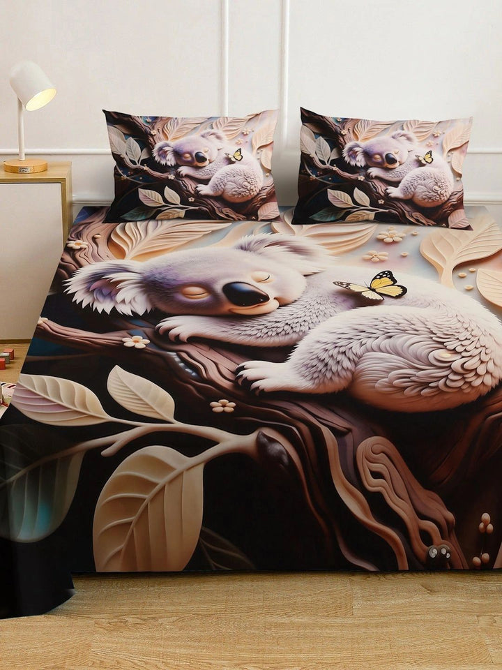 KLOTTHE Brown 400 TC King 7D Cadar dengan 2 Sarung Bantal