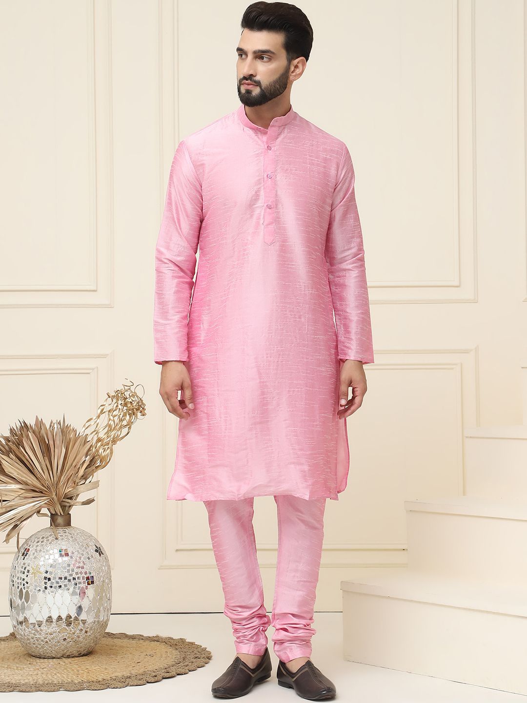 SOJANYA Straight Dupion Silk Kurta with Churidar
