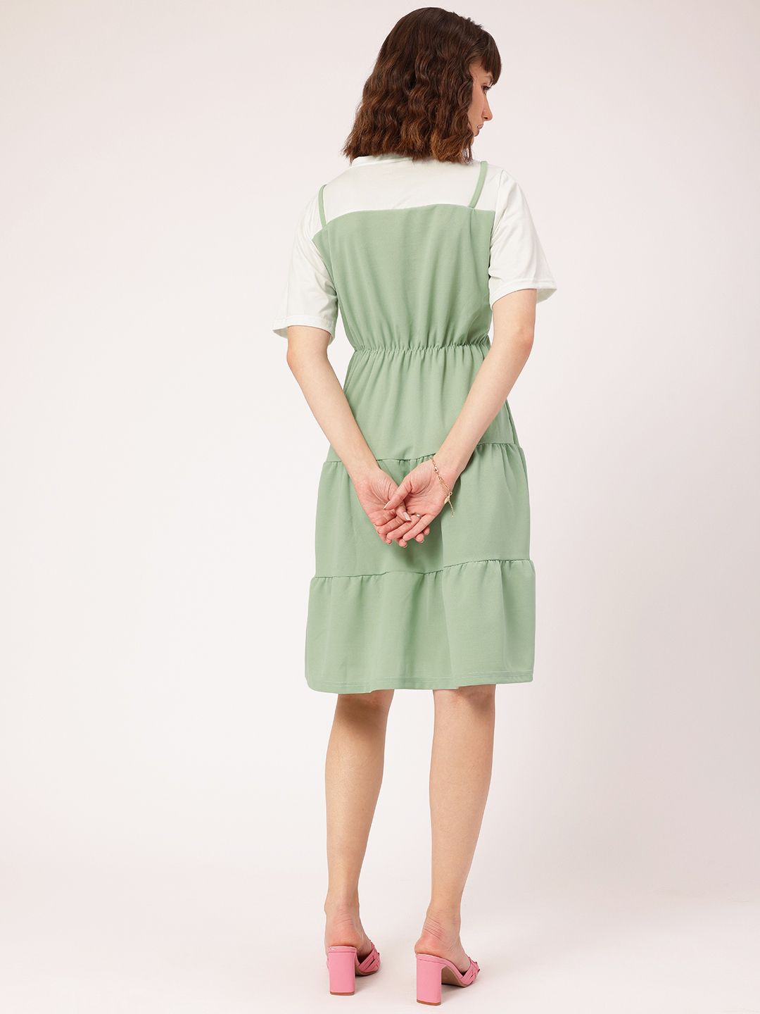 DressBerry Comfy Fashionable Flair A-Line Tiered Dress