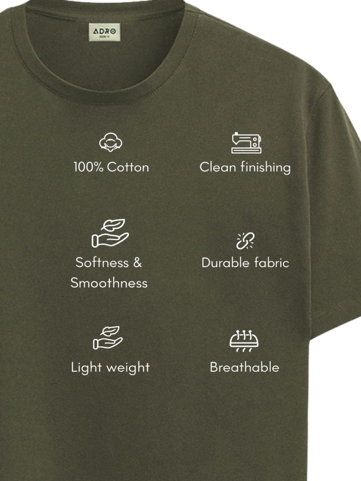 ADRO Men Typography Printed T-shirt