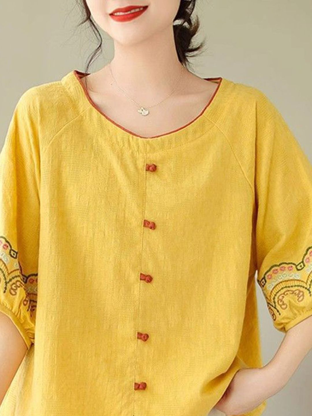 DressBerry Women Solid Regular Cotton Top