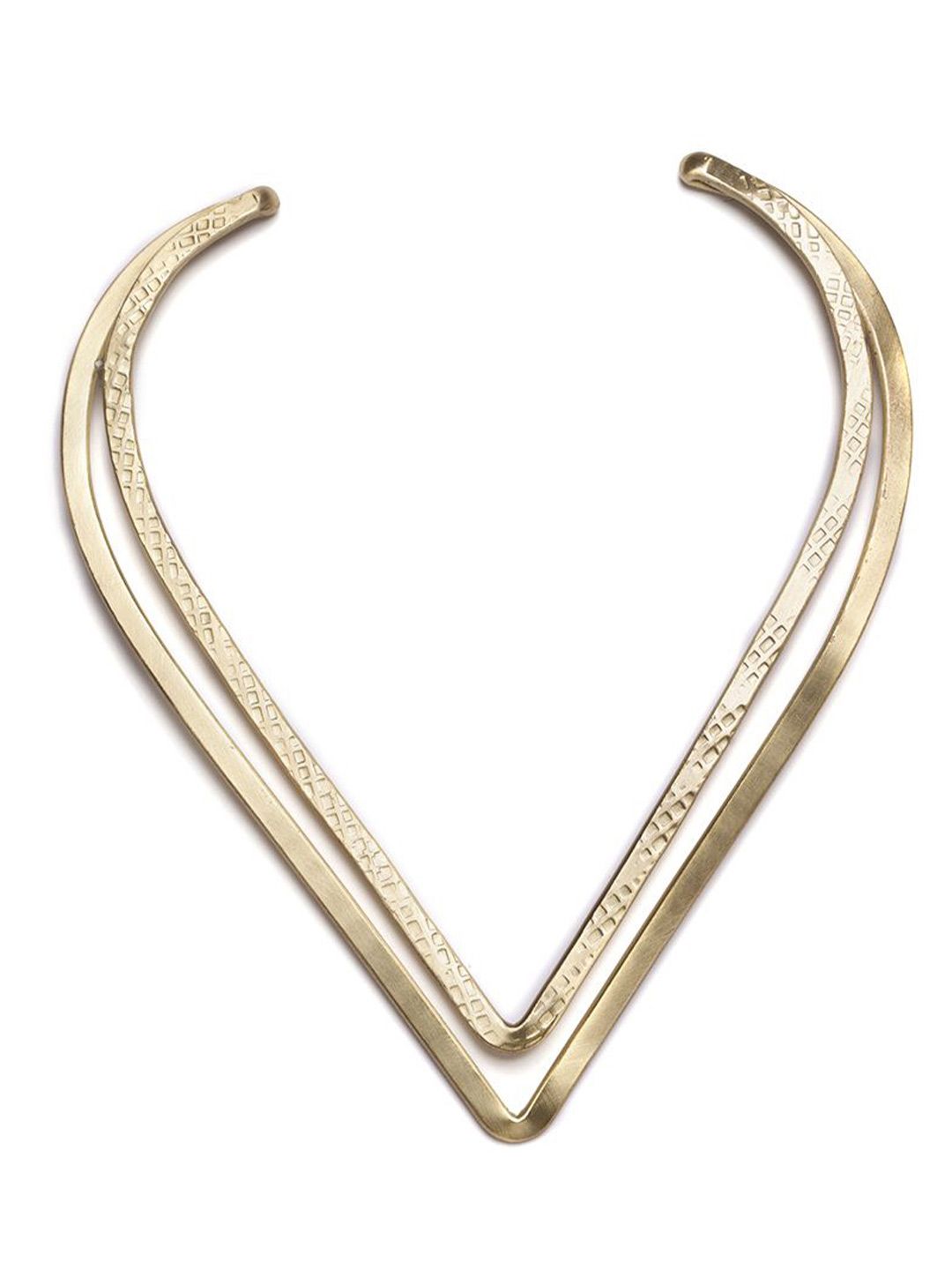 VOGUE PANASH Gold-Plated V-Shaped Necklace