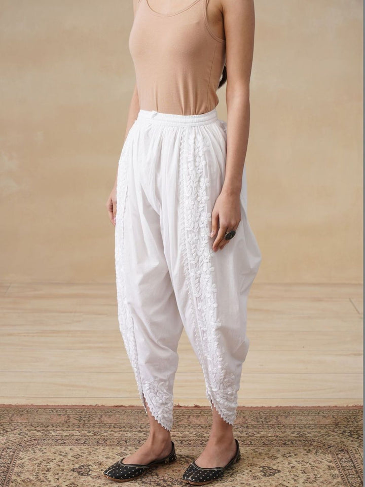 House of Chikankari Women Loose Fit Cotton Blend Salwar