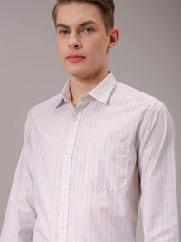 The Indian Garage Co. X Luxe Men Spread Collar Multi Striped Slim Fit Formal Shirt