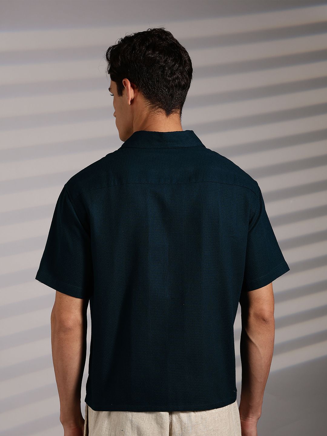 Eszett Elite Society Overized Boxy Fit Cuban Collar Cotton Shirt