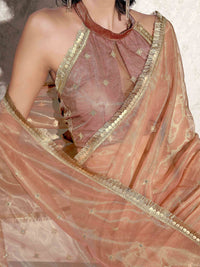 Tikhi Imli Ethnic Motifs Sequinned Net Saree