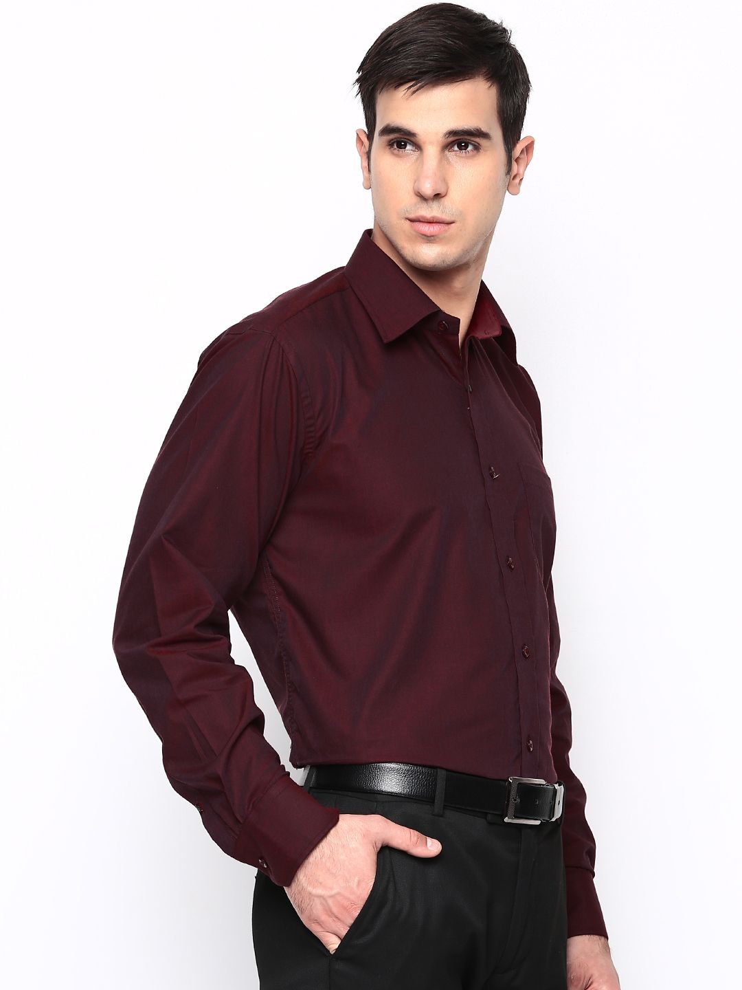 Hancock Maroon Formal Shirt