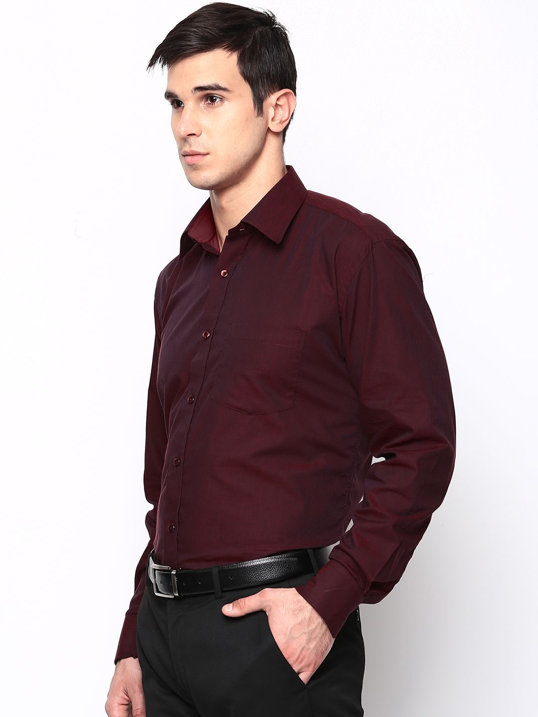 Hancock Maroon Formal Shirt
