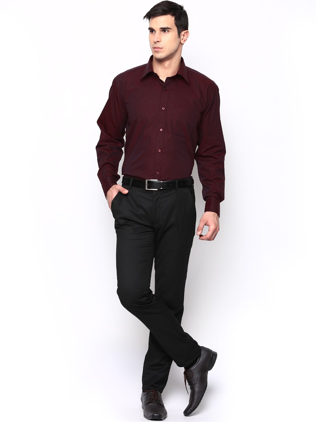 Hancock Maroon Formal Shirt