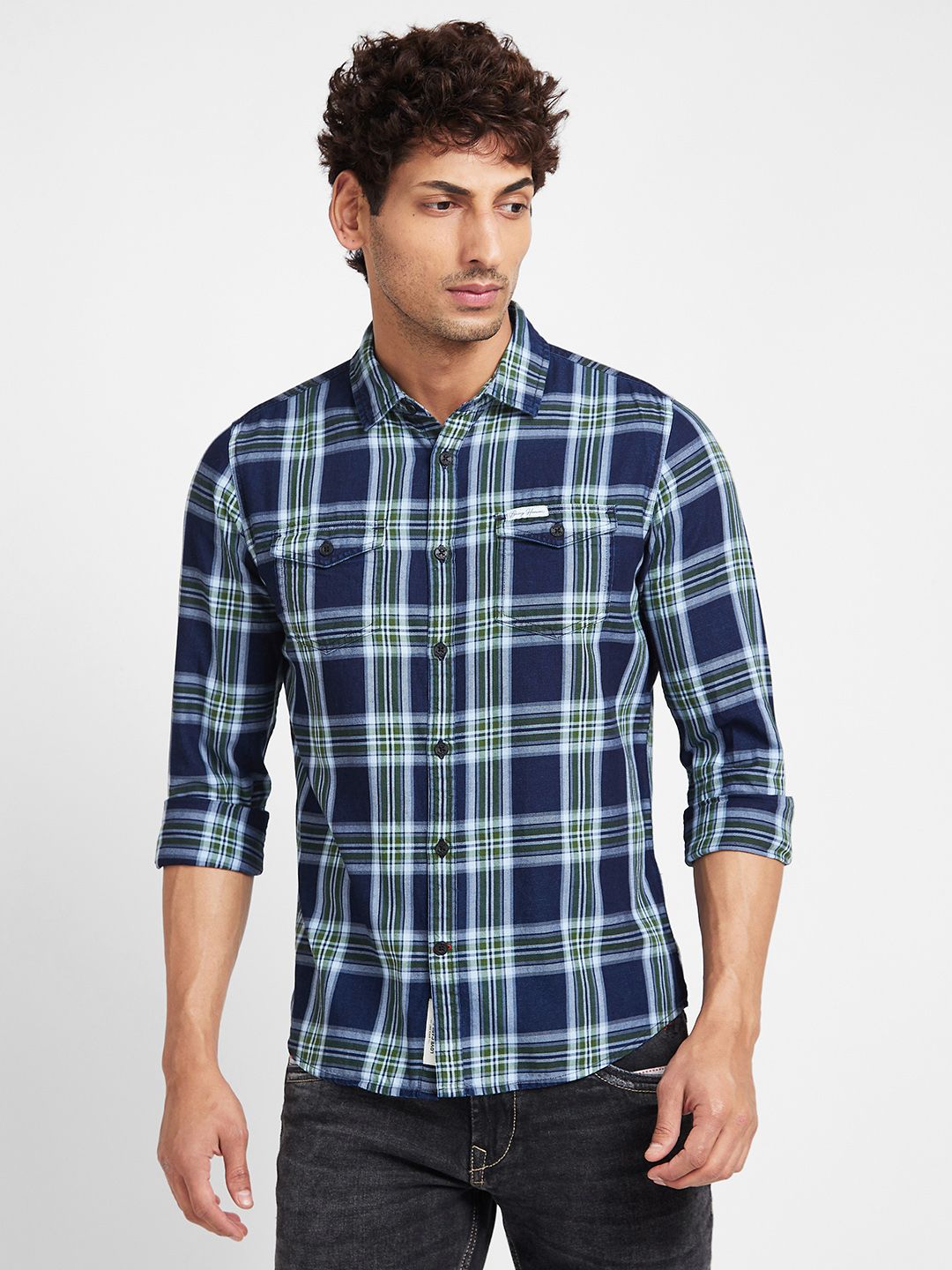 Being Human Classic Slim Fit Tartan Checks Casual Shirt