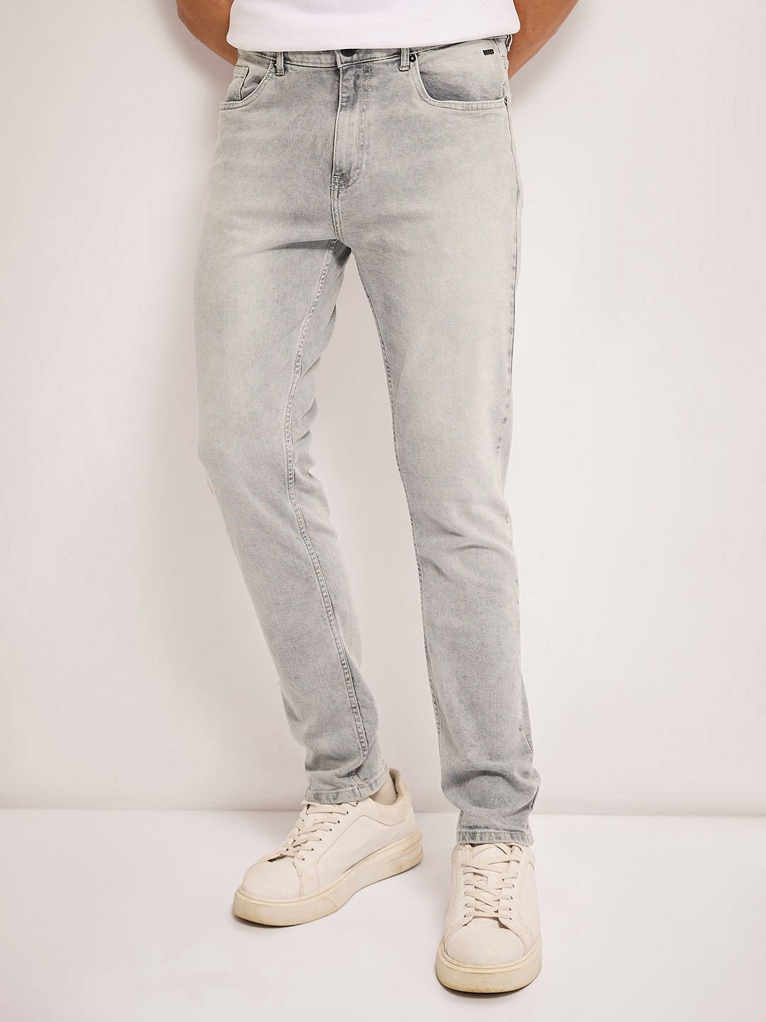 THE BEAR HOUSE Men Slim Fit Heavy Fade Stretchable Jeans