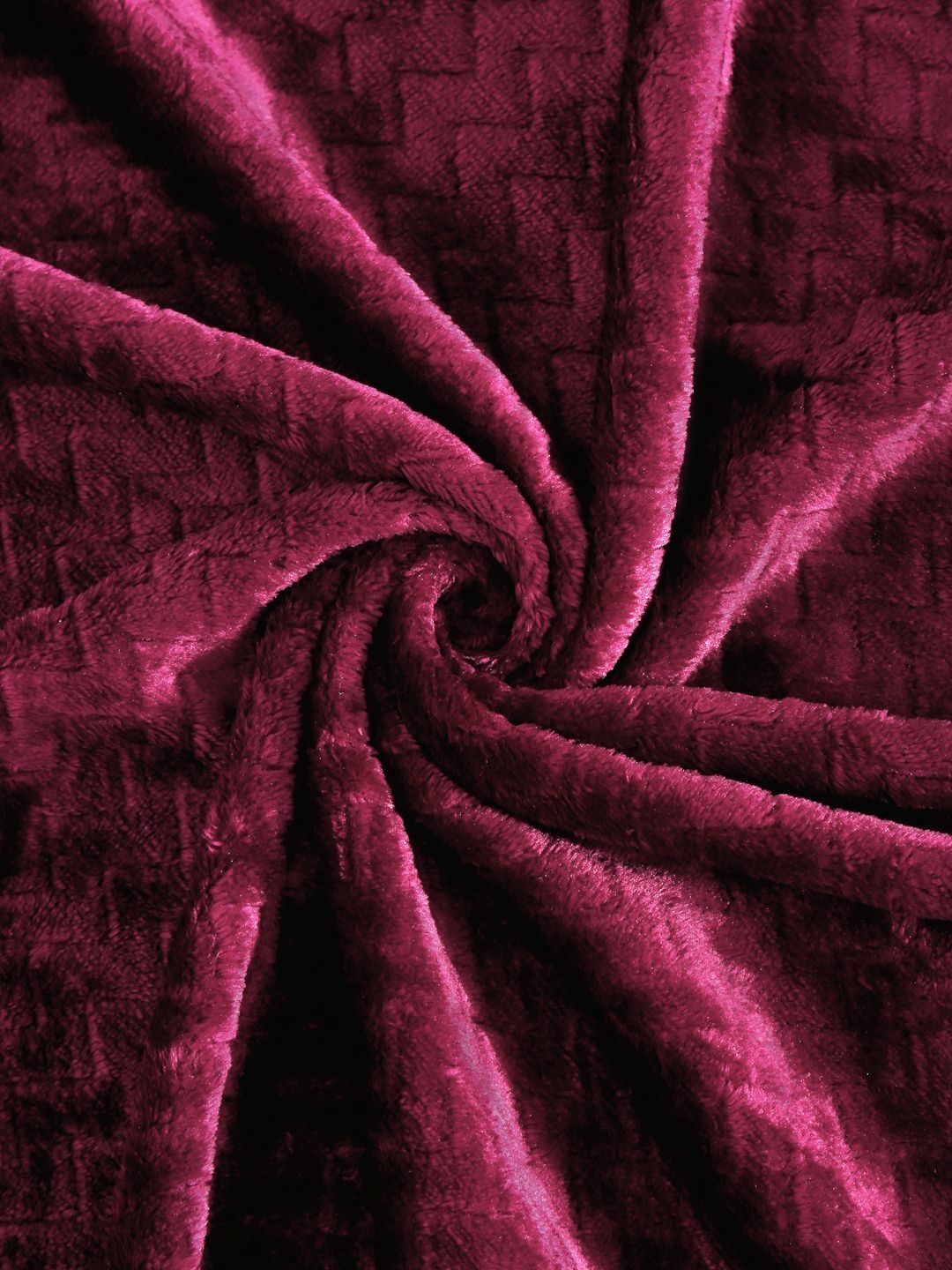 KLOTTHE Maroon Abstract 300TC Woollen Single Bedsheet & 1 Pillow Cover