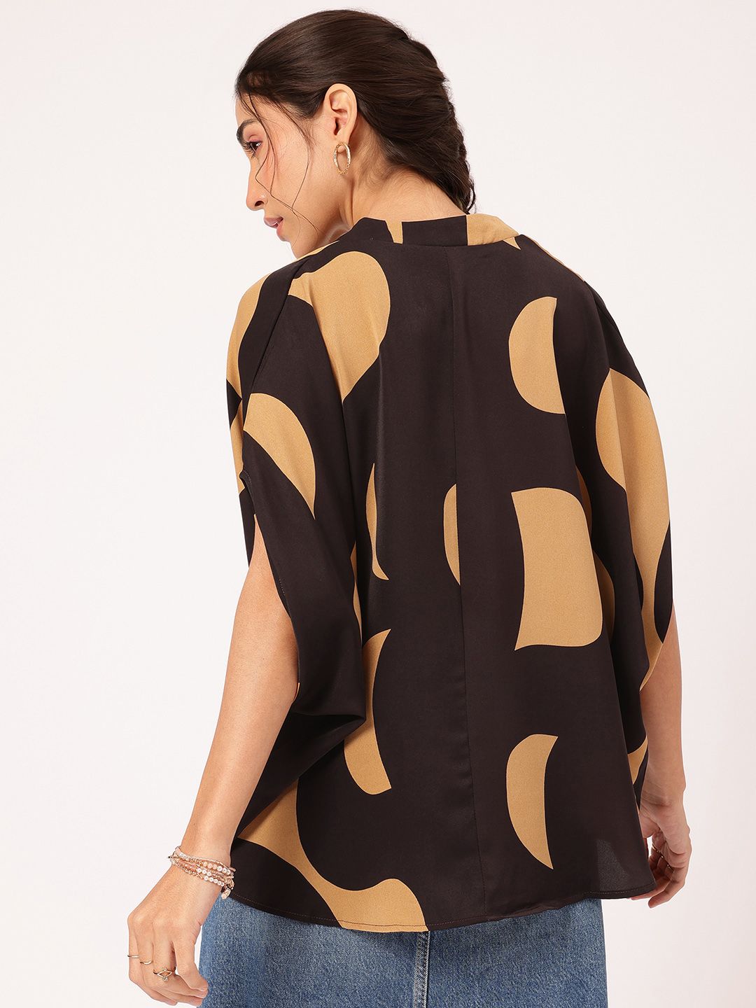 DressBerry Feminine Force Printed A-Line Top