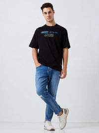 SPYKAR Men Typography Printed Round Neck Cotton Relaxed Fit T-shirt