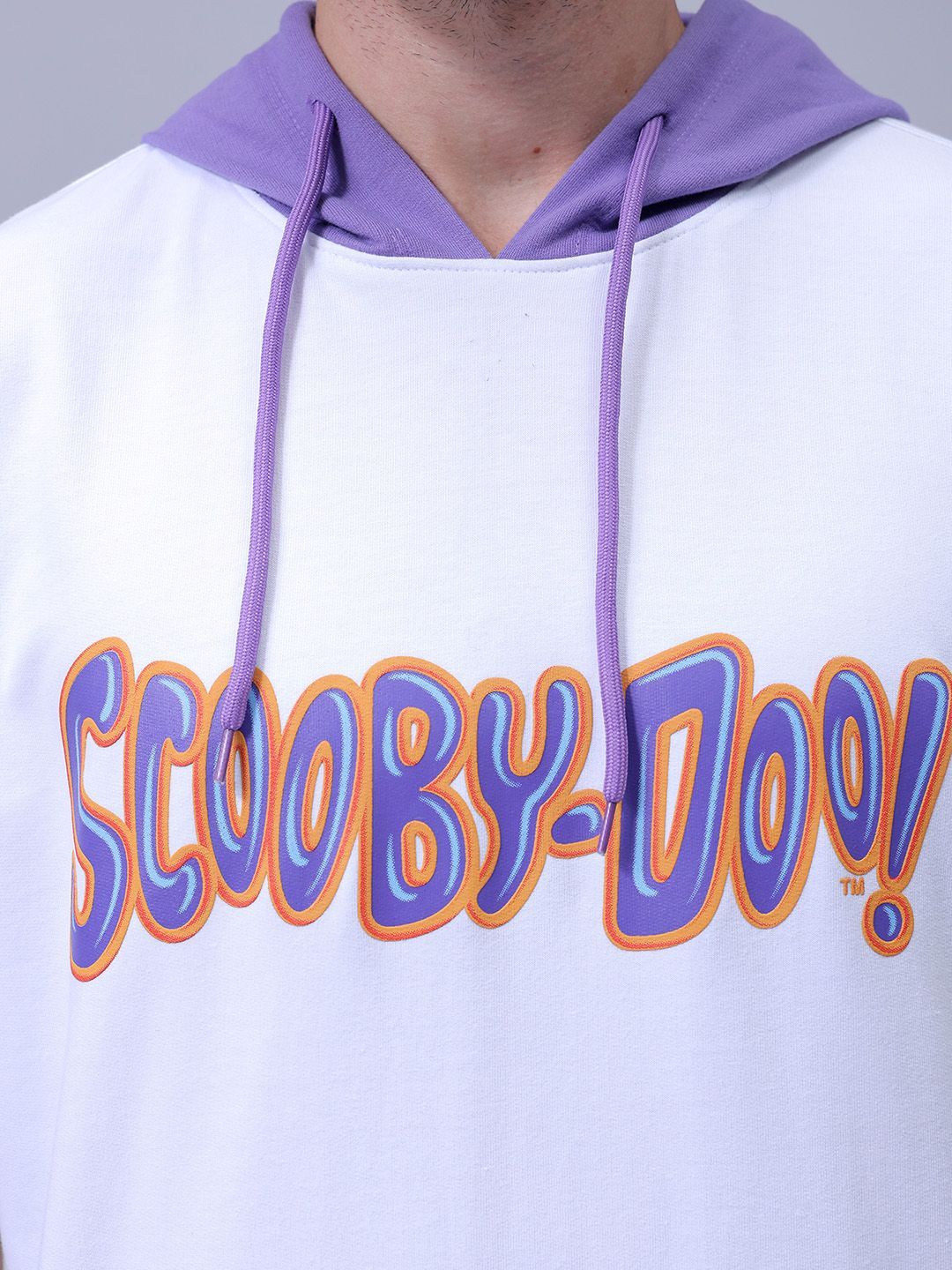The Indian Garage Co Men Oversized Scooby-Doo Printed Overhead Hooded Sweatshirt