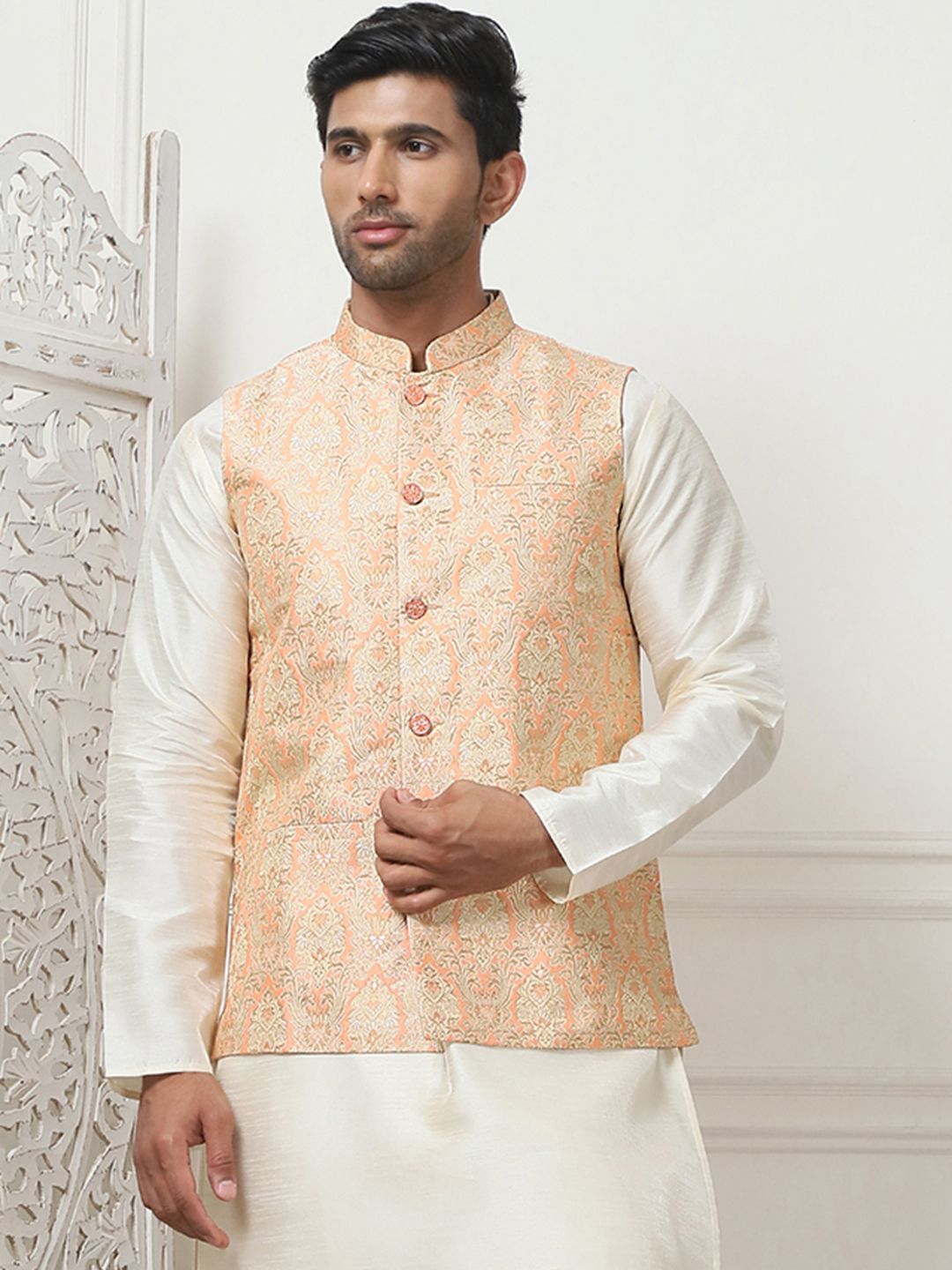 Anouk Woven Design Nehru Jackets