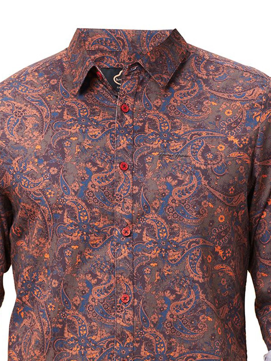 Being Human Men Classic Slim Fit Spread Collar Ethnic Motifs Printed Cotton Casual Shirt