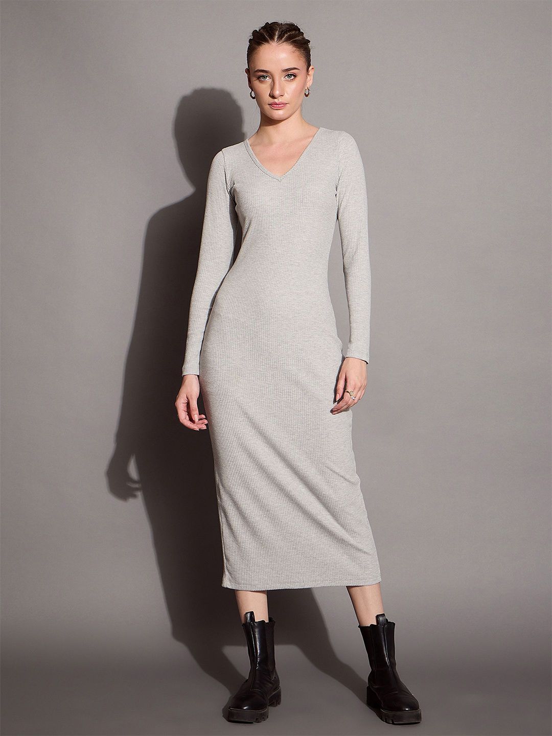SASSAFRAS BASICS Bodycon Midi Dress